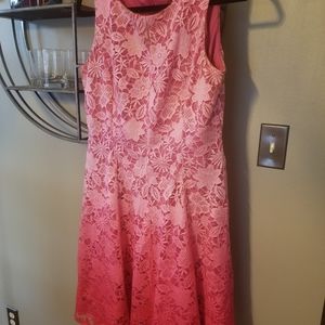 Pink lace dress